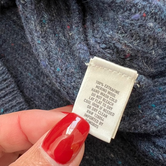 Men’s Bonobos Marled Fisherman Blue Crew Neck Sweater XXL - Picture 3 of 5